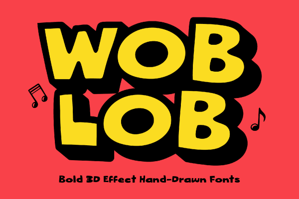 Woblob - Bold Hand Drawn Fonts