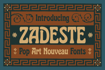 Zadeste - Art Nouveau Fonts